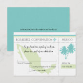 Carte d'embarquement pour le MEXIQUE (Devant / Derrière)