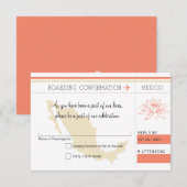 Carte d'embarquement pour le MEXIQUE (Devant / Derrière)