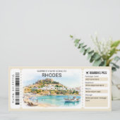 Carte d'embarquement pour le voyage à Rhodes (Debout devant)