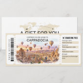 Carte d'embarquement pour le voyage en Cappadoce (Devant / Derrière)