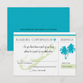 Carte d'embarquement pour les Bermudes (Devant / Derrière)