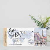 Carte d'embarquement pour mariage à Paris (Debout devant)