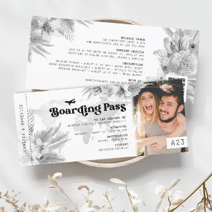 Carte d'embarquement pour mariage aux Pampas Tropi