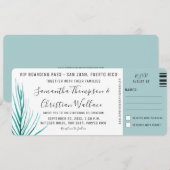 Carte d'embarquement pour Palm de mariage de desti (Devant / Derrière)