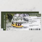 Carte d'embarquement pour Rafting River Trip (Devant / Derrière)