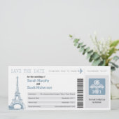 Carte d'embarquement pour sauver la date à Paris F (Debout devant)