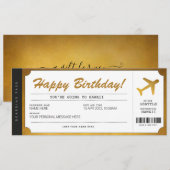 Carte d'embarquement pour un anniversaire surprise (Devant / Derrière)