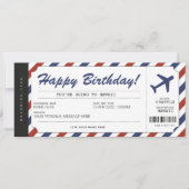 Carte d'embarquement pour un cadeau d'anniversaire (Devant)