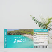Carte d'embarquement pour un séjour à Aruba (Debout devant)