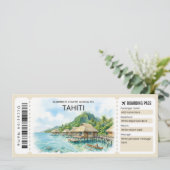 Carte d'embarquement pour un voyage à Tahiti (Debout devant)