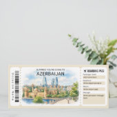Carte d'embarquement pour un voyage en Azerbaïdjan (Debout devant)