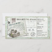 Carte d'embarquement pour valise Invitation (Devant)