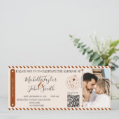 Carte d'embarquement QR Code pour mariage de desti (Debout devant)