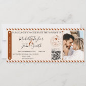 Carte d'embarquement QR Code pour mariage de desti (Devant)