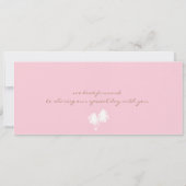 Carte d'embarquement rose et jaune au mariage de (Dos)