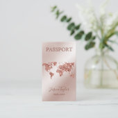 Carte d'embarquement rose Gold Passport Carte du m (Debout devant)