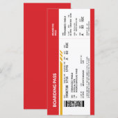 Carte d'embarquement - Rouge (Devant / Derrière)