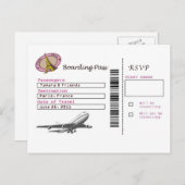 Carte d'embarquement RSVP (Devant / Derrière)