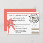 Carte d'embarquement RSVP à la République Dominica (Devant / Derrière)