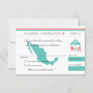 Carte d'embarquement RSVP au Mexique
