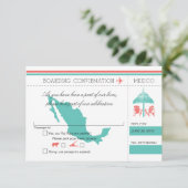 Carte d'embarquement RSVP au Mexique (Debout devant)