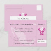 Carte d'embarquement RSVP au MEXIQUE (Devant / Derrière)