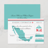 Carte d'embarquement RSVP au Mexique (Devant / Derrière)