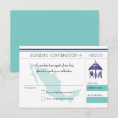 Carte d'embarquement RSVP au Mexique (Devant / Derrière)