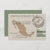 Carte d'embarquement RSVP au Mexique (Devant / Derrière)