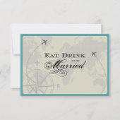 Carte d'embarquement RSVP de mariage (Dos)