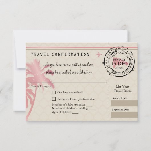 Carte d'embarquement RSVP en papier d'aluminium ro (Devant)