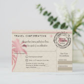 Carte d'embarquement RSVP en papier d'aluminium ro (Debout devant)