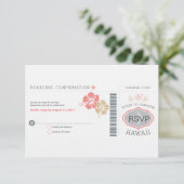 Carte d'embarquement RSVP Mariage (Debout devant)