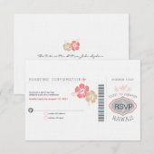 Carte d'embarquement RSVP Mariage (Devant / Derrière)