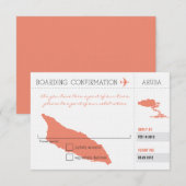 Carte d'embarquement RSVP pour Aruba (Devant / Derrière)