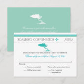 Carte d'embarquement RSVP pour Aruba (Devant / Derrière)