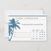 Carte d'embarquement RSVP pour Floride Bleu et Crè (Devant)