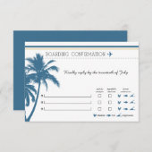 Carte d'embarquement RSVP pour Floride Bleu et Crè (Devant / Derrière)