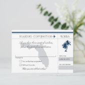 Carte d'embarquement RSVP pour Floride Bleu et Gri (Debout devant)