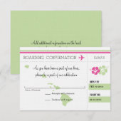 Carte d'embarquement RSVP pour Hawaï (Devant / Derrière)