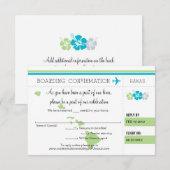 Carte d'embarquement RSVP pour Hawaï (Devant / Derrière)