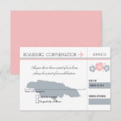 Carte d'embarquement RSVP POUR LA JAMAIQUE (Devant / Derrière)