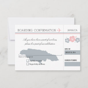 Carte d'embarquement RSVP POUR LA JAMAÏQUE