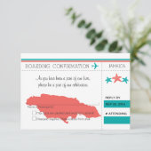 Carte d'embarquement RSVP pour la JAMAÏQUE (Debout devant)