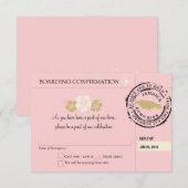 Carte d'embarquement RSVP pour la Jamaïque (Devant / Derrière)