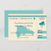 Carte d'embarquement RSVP pour la République domin (Devant / Derrière)