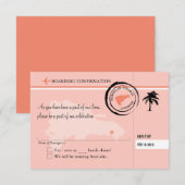 Carte d'embarquement RSVP pour la République domin (Devant / Derrière)