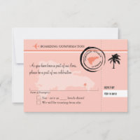 Carte d'embarquement RSVP pour la République domin
