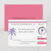 Carte d'embarquement RSVP POUR LA THAÏLANDE (Devant / Derrière)