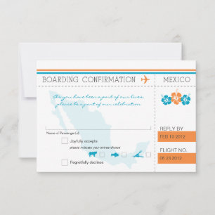 Carte d'embarquement RSVP POUR LE MEXIQUE